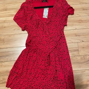 Boohoo leopard print dress